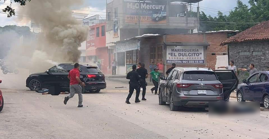 Se registra fuerte balacera en    Tuxtla Gutiérrez, Chiapas.