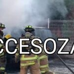 Se incendia camioneta en Gavilanes, dentro de un  estacionamiento