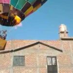 Video: Globo aerostático se impacta contra casa en León, Guanajuato