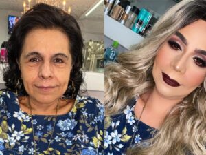 Lee más sobre el artículo VIDEO. Señora se hace viral por su radical cambio físico con maquillaje: “¡Qué cambiazo!