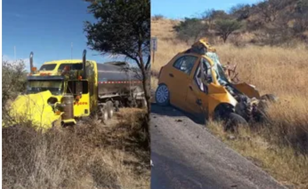 Mueren 3 menores y 4 adultos en accidente carretero; un taxi choca con camión de carga en Torreón
