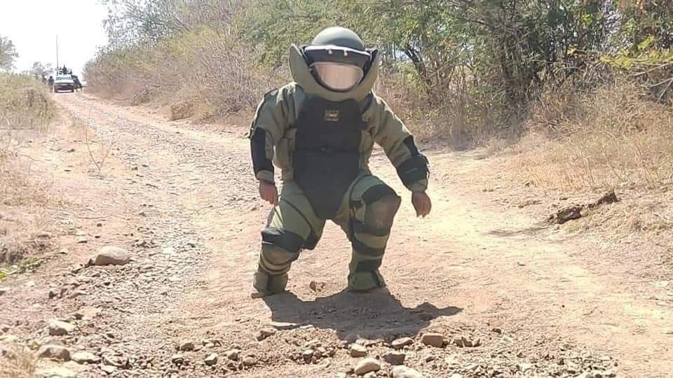 Suman 250 minas desactivadas por el ejército mexicano en Michoacán.