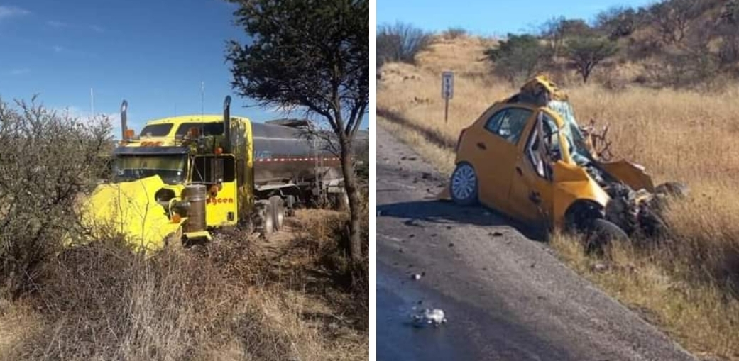 Muere familia zacatecana en accidente automovilístico; viajaban en un taxi de Torreón