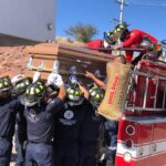 Despiden al bombero fallecido Ricardo Martínez M.