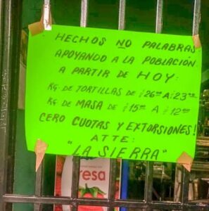 Lee más sobre el artículo Cártel  obliga a bajar el precio de la tortilla en Iguala
