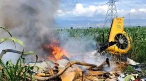 Lee más sobre el artículo Tragedia en Morelos: Helicóptero de la CFE se cae e incendia, dejando tres muertos
